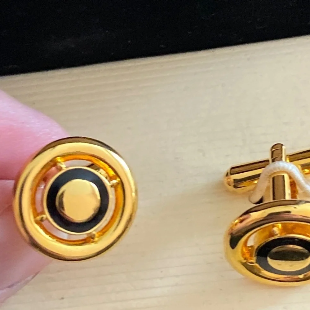 Cufflinks Vintage RBM Collection Black & Gold